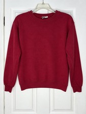 Vintage Y2K Max Active Burgundy Red Crewneck Sweatshirt Youth XL USA Made
