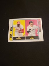 2023 Topps Heritage LOU BROCK JON BERTI Then and Now Insert #TAN-4