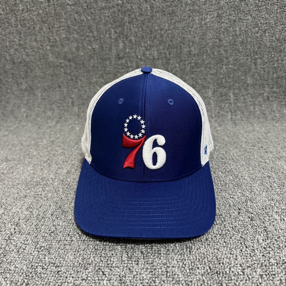 '47 Brand Philadelphia 76ers Trucker Snapback Royal Blue Mesh Back One Size