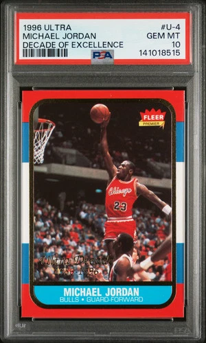 1996 Fleer Ultra Decade Of Excellence Michael Jordan #U-4 PSA 10 (515)