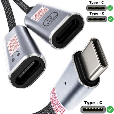 USB-C Kopfhörer Adapter & Ladeadapter Nylon Braided Cable 100W