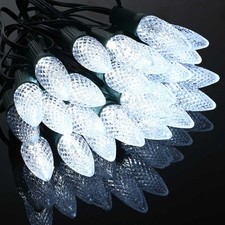 DELight 100 Pack C9 LED Christmas Light Bulbs Replacement Cool White UL Listed