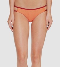 RVCA Women's Orange Frothy Cheeky Bikini Bottom Swimwear Size M