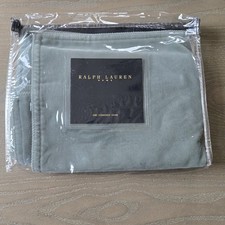Ralph Lauren Home Delaunay Velvet Sage Green 100 Cotton Standard Sham-Read
