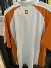 Footjoy Performance Golf Mens Orange /White Polo Shirt 2XL Excellent Used Cond — photo 4