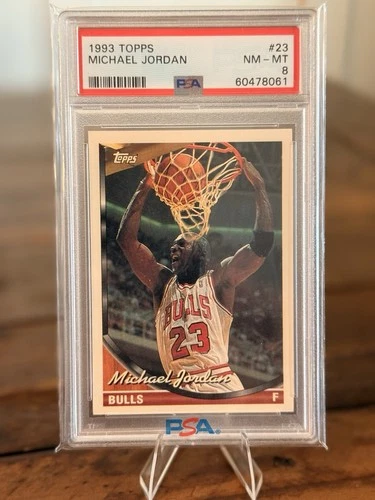 1993 Topps #23 Michael Jordan – Chicago Bulls – PSA 8 – Basketball Card