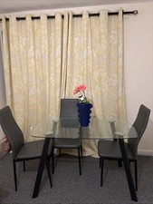 Dining Table With Four Chairs Glass Mirror