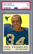1959 Topps FB #049 PSA 7 Don Chandler Giants 49 Sharp!