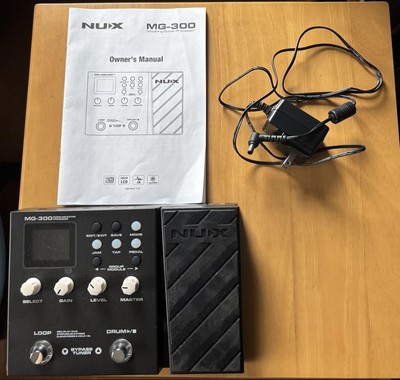 Nux Mg-300 Multi-Effector Guitar Multi-Effects Pedal Used with Power Cord