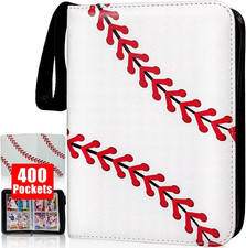 Baseball Gifts Cards Binder with Sleeves - 4 Pocket, Double Sided, 50 Removable 