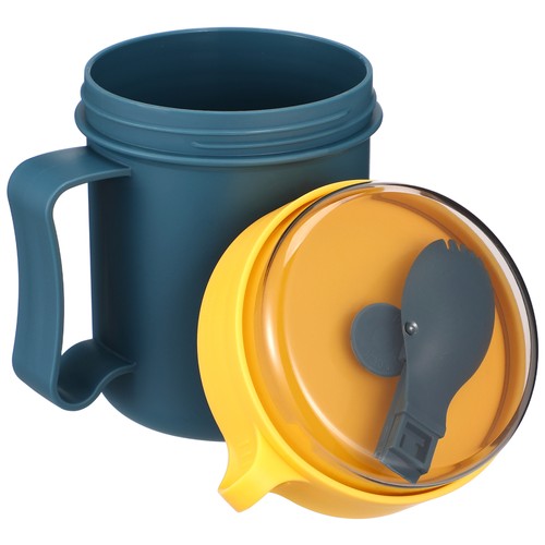2 Pcs Breakfast Cup Microwavable Bowl Work Soup with Lid for Office Mug