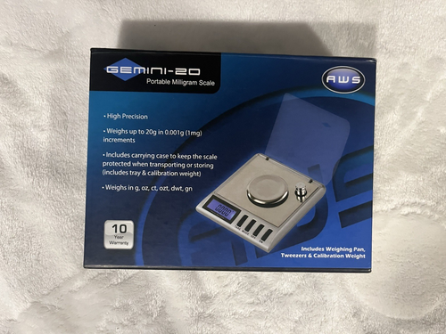 AWS Gemini 20 x 0,001 g Digitalwaage Gramm Milligramm genau sehr empfindlich, neu