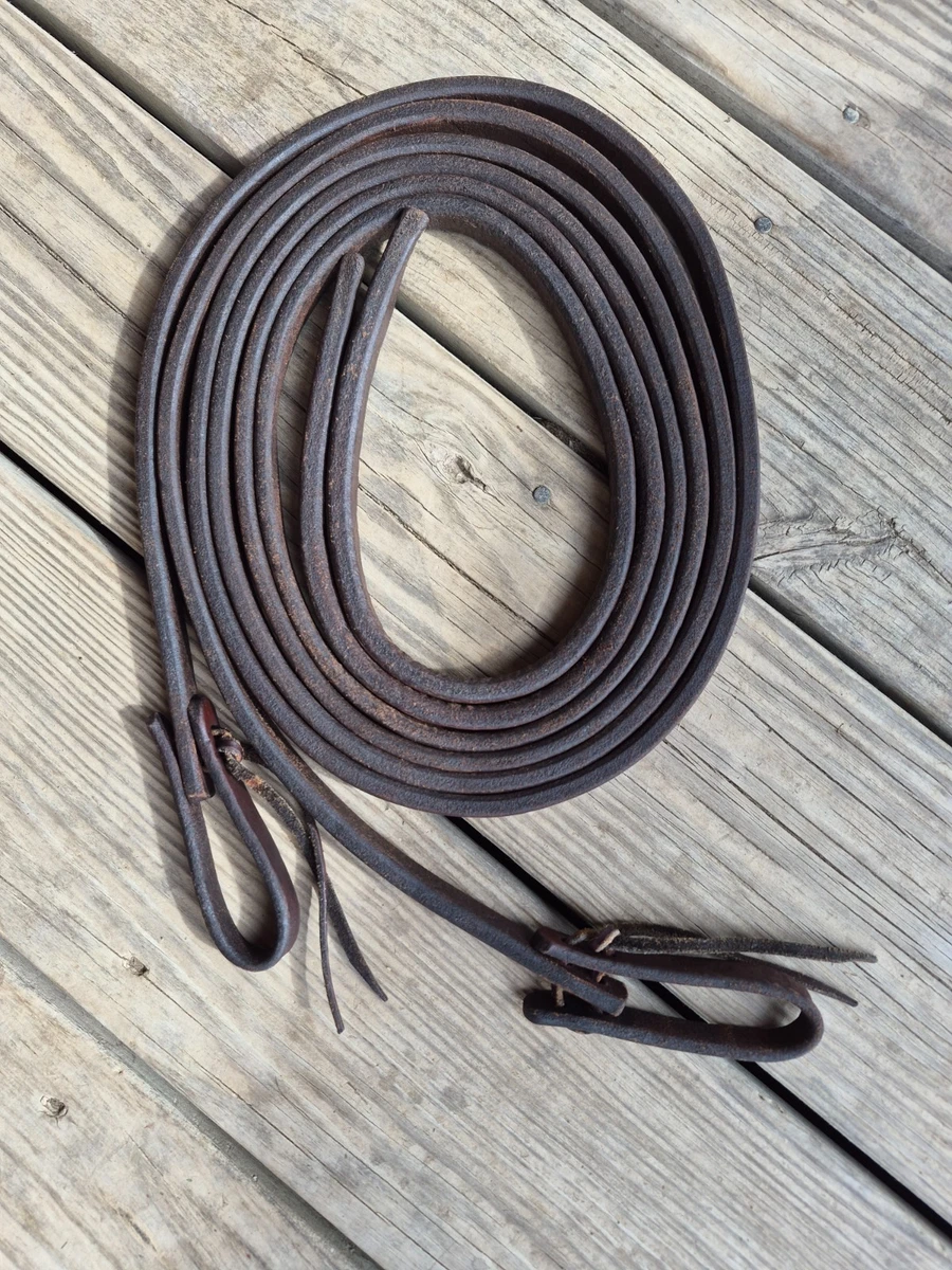 Rênes Western En Cuir Noir - 5,5 Pieds (environ 1,68m) - Occasion