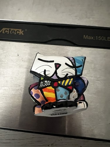 Romero Britto Mini Cat SUGAR 3 Dimensional Figurine 2010 Giftcraft-14072 - Picture 6 of 13