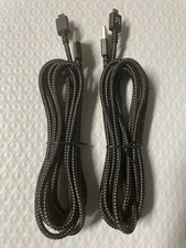 2X POWER Charging Cable Connection Micro USB Cable Xbox one PS4 controller 10ft