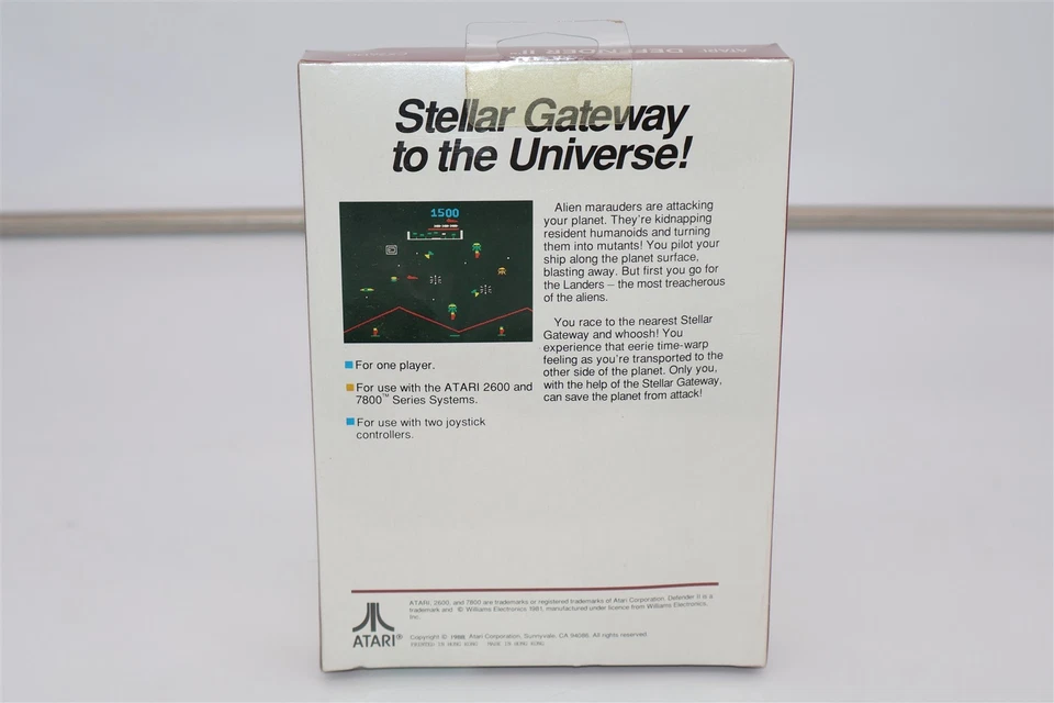 Atari 2600 Boxed Video Game Cartridge - Defender II - New Sealed - Image 4 of 4