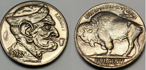1937 HOBO NICKEL TOKEN COIN POPEYE SAILOR MAN COLLECTION BUFFALO ART GIFT FREE