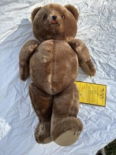 Vintage Plush 1950s Character Novelty Co Teddy Bear Mohair Jointed Small Flaws