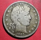 1903S US Barber SILVER Half Dollar "San Francisco" Mint! VG! Old US Coin!