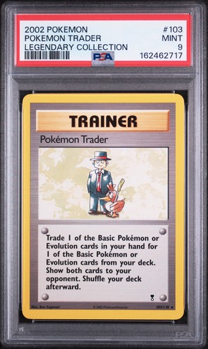 2002 POKEMON LEGENDARY COLLECTION #103 POKEMON TRADER PSA 9