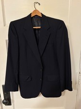 Vintage Burberrys Blazer Mens 38R Navy Wool 2-Button Single Vent 80/90s, made US