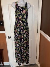 Tommy Bahama Floral Print Maxi Dress, Navy, Pink  Green, XS