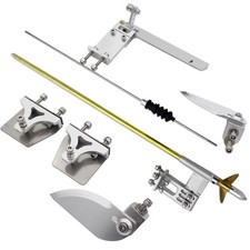 Kit 4mm Flexible Shaft Strut Rudder Propeller for RC Boat Speed MONO V Oval New