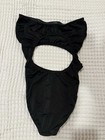 Norma Kamali Black Strapless Cut Out Monokini One Piece Swimsuit Small $155 — photo 5