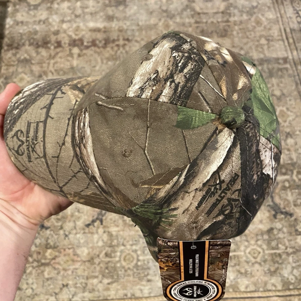 Real Tree Men's Camo Adjustable Hat Cap Blank Logos Hunting Outdoors New w/Tags - Image 4 of 4