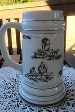 Rare Stihl Advertising Beer Stein Art By W.H. Pyne