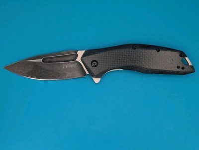 Kershaw Knives Flourish Liner Lock 3935 8Cr13MoV Stainless Black Carbon Fiber