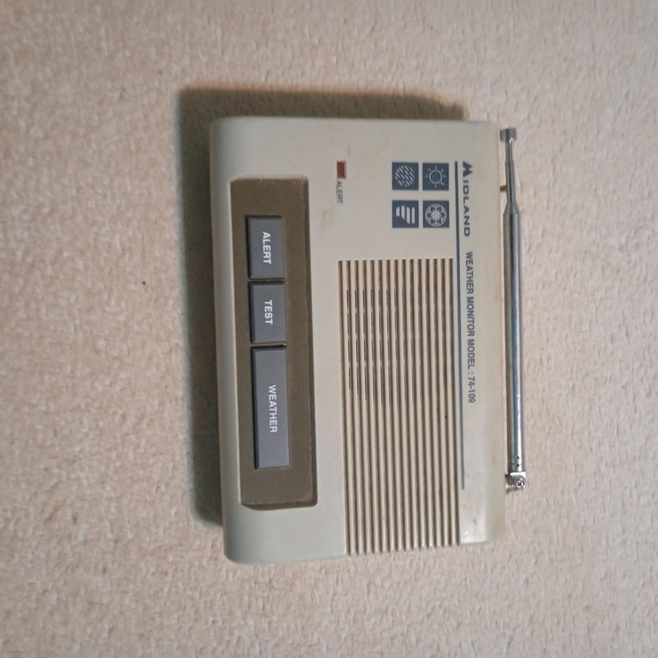 Check Monitor Model Midland Weather Monitor Model 74-109 NOAA Emergency Radio Alert System ...