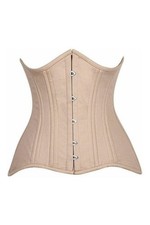 Corsés Margarita Cajón Superior CURVY Algodón Desnudo Doble Acero Deshuesado Bajo Busto Cincher