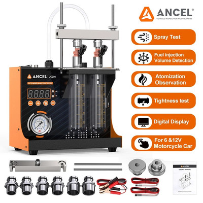 ANCEL JC200 Injektor Prüfgerät Einspritzdüsen Reiniger Tester Reinigung Maschine