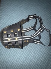 Dog Muzzle Shepherd Dalmatian Doberman Setter Leather Basket Med Large EUC U21