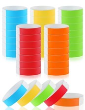 500 Pcs Disposable Colored Wrist Bands Paper Bracelets for Events Party Festival