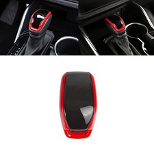 Glossy Black w/Red Compatible Gear Shift Knob Cover Trim Glossy Black w/ Red
