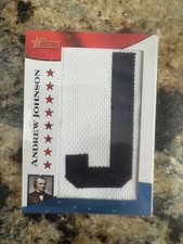 2009 Topps American Heritage Andrew Johnson /50 Letter J Patch Card President