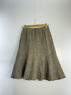 Comme des Garçons AD2001 Pleats Skirt Comme Des Garcons Docking Pleated Skirt Embroidery Black