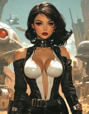''Sci-Fi Girl 31'' Fine Art Print 8.5x11 Limited to 20 Hand-Numbered Copies