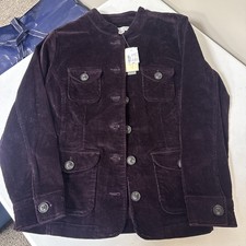 Christopher & Banks  Corduroy Blazer Sz M Button Down Burgundy Jacket 340