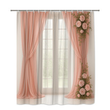Chic Pink Floral Shower Curtain for Elegant Home Decor