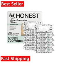 Clean Conscious Multi-Use Wipes Unscented Hypoallergenic Baby for Sensitive S...