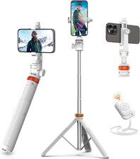 62" Tripod for Iphone, Sturdy Selfie Stick Tripod with Remote  Lightweight Phon