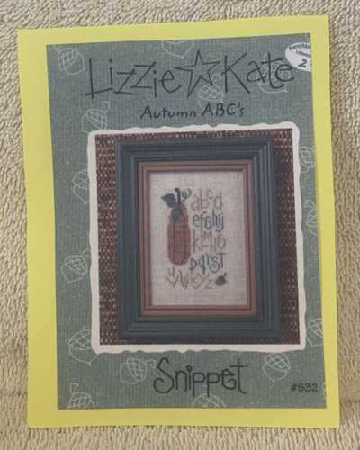 2001 Lizzie & Kate AUTUMN ABC's Counted Cross Stitch Pattern #S23 - GUC
