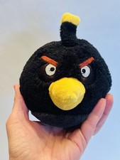 Angry Birds Plush Black Bomb Stuffed Animal Character Toy Small 4" NO SOUND BIN3