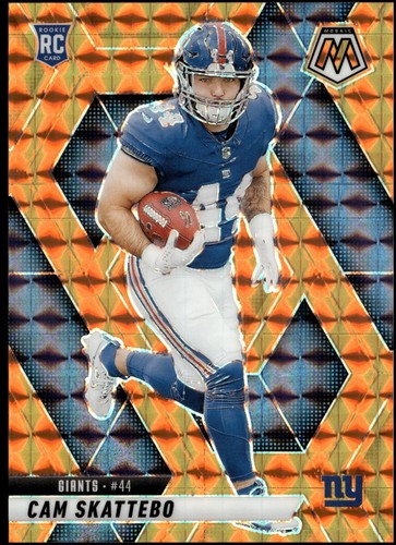 2025 Panini Mosaic Cam Skattebo Rookies Orange Prizm /199 #305 RC Giants