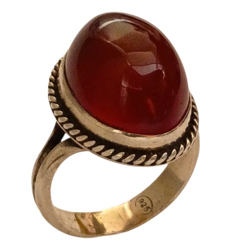 Artistry Sterling Silver Carnelian Ring Sz10