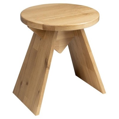 ASTYLE Badhocker ø 36x41cm, Massivholz Eiche natur