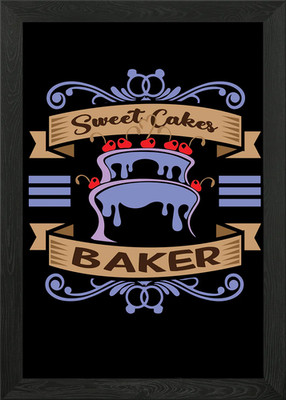Bäcker Design Backen Brot Gerahmtes Wandbild Poster Leinwanddruck Bild